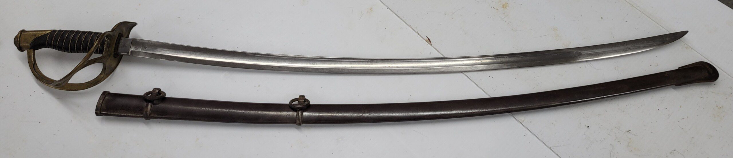RARE antebellum Civil War Ames Model 1860 Light Cavalry sword FIRST YEAR 1858 MINT blade! - Image 2