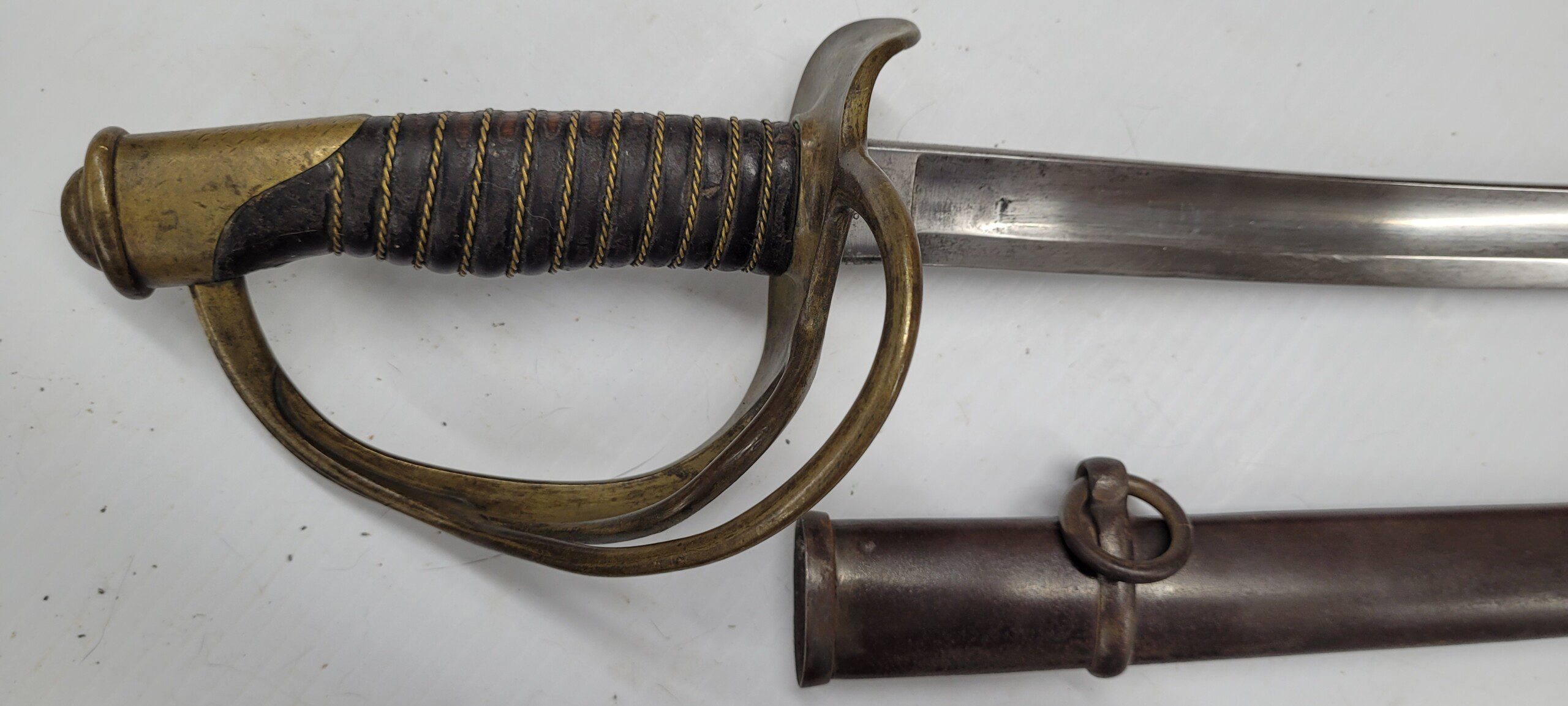 RARE antebellum Civil War Ames Model 1860 Light Cavalry sword FIRST YEAR 1858 MINT blade!