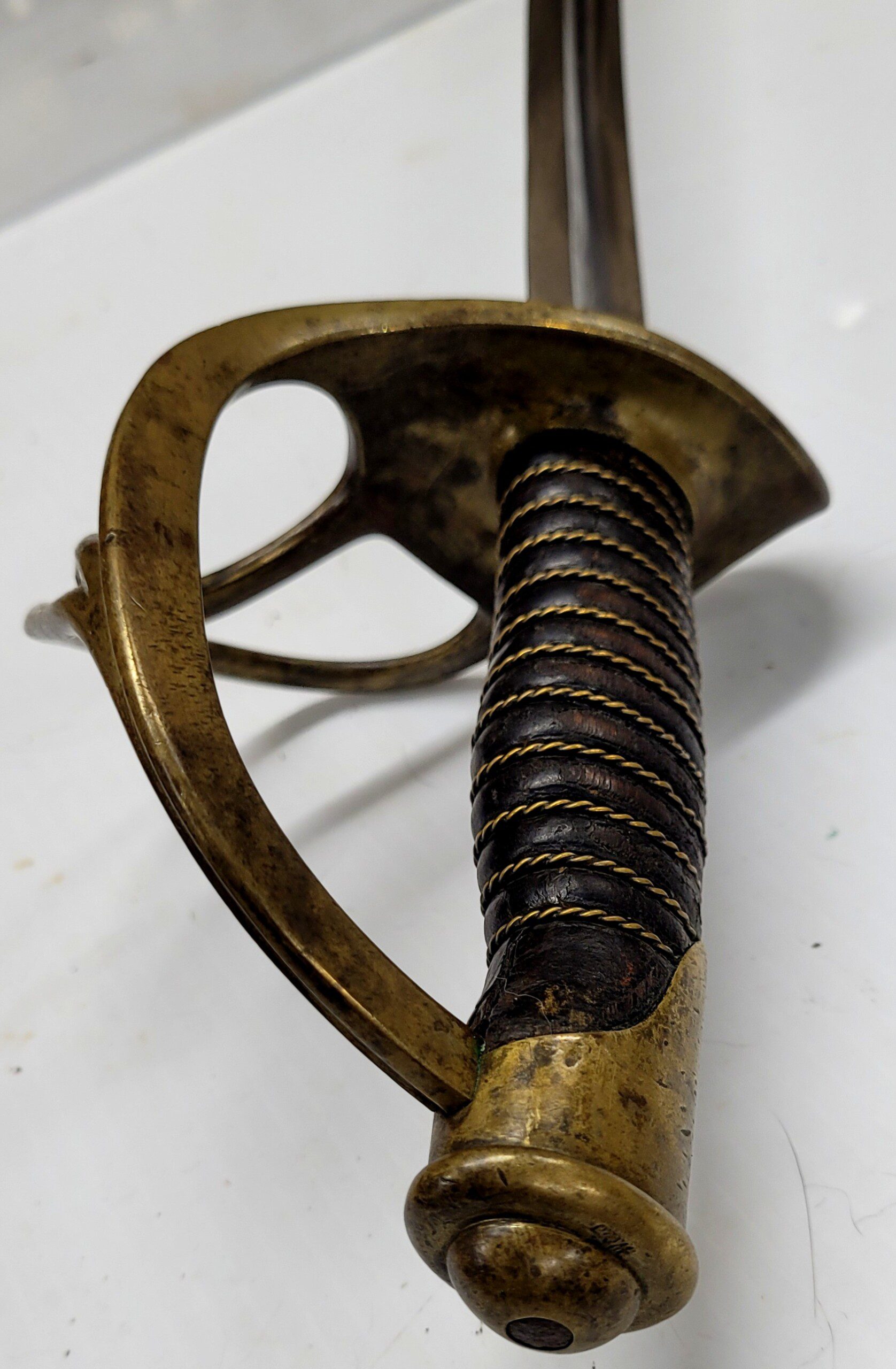 RARE antebellum Civil War Ames Model 1860 Light Cavalry sword FIRST YEAR 1858 MINT blade! - Image 6