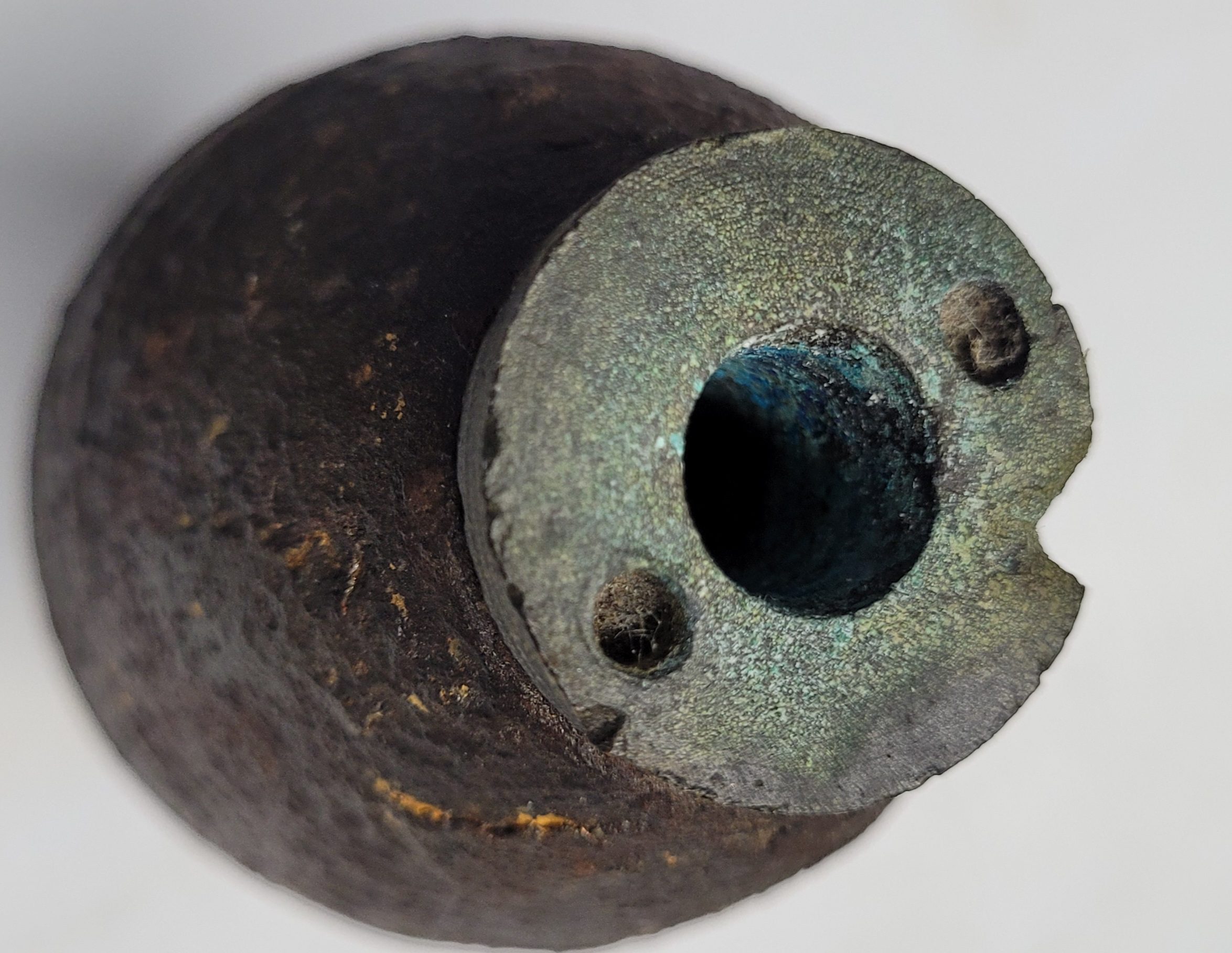 Fine Civil War CONFEDERATE 3” Read artillery shell from Petersburg, Virginia - Image 3