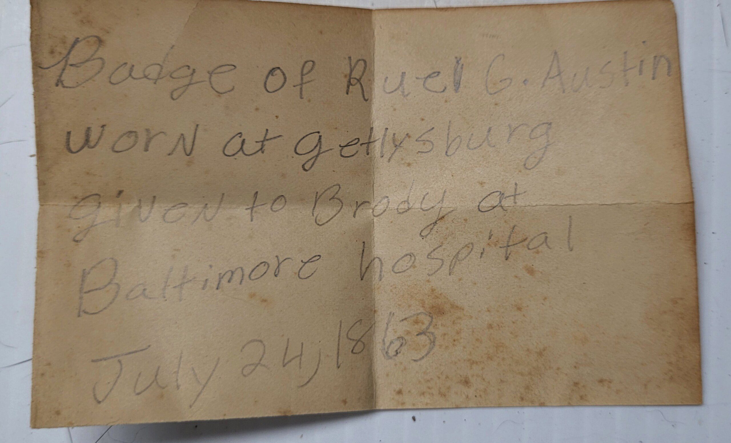 Historically significant Civil War Corps badge 5th NHV Died of Wounds GETTYSBURG! - Image 4
