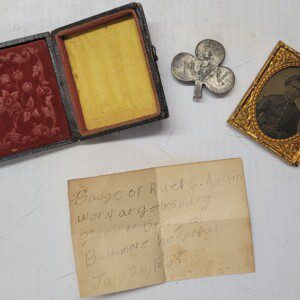 Historically significant Civil War Corps badge 5th NHV Died of Wounds GETTYSBURG!